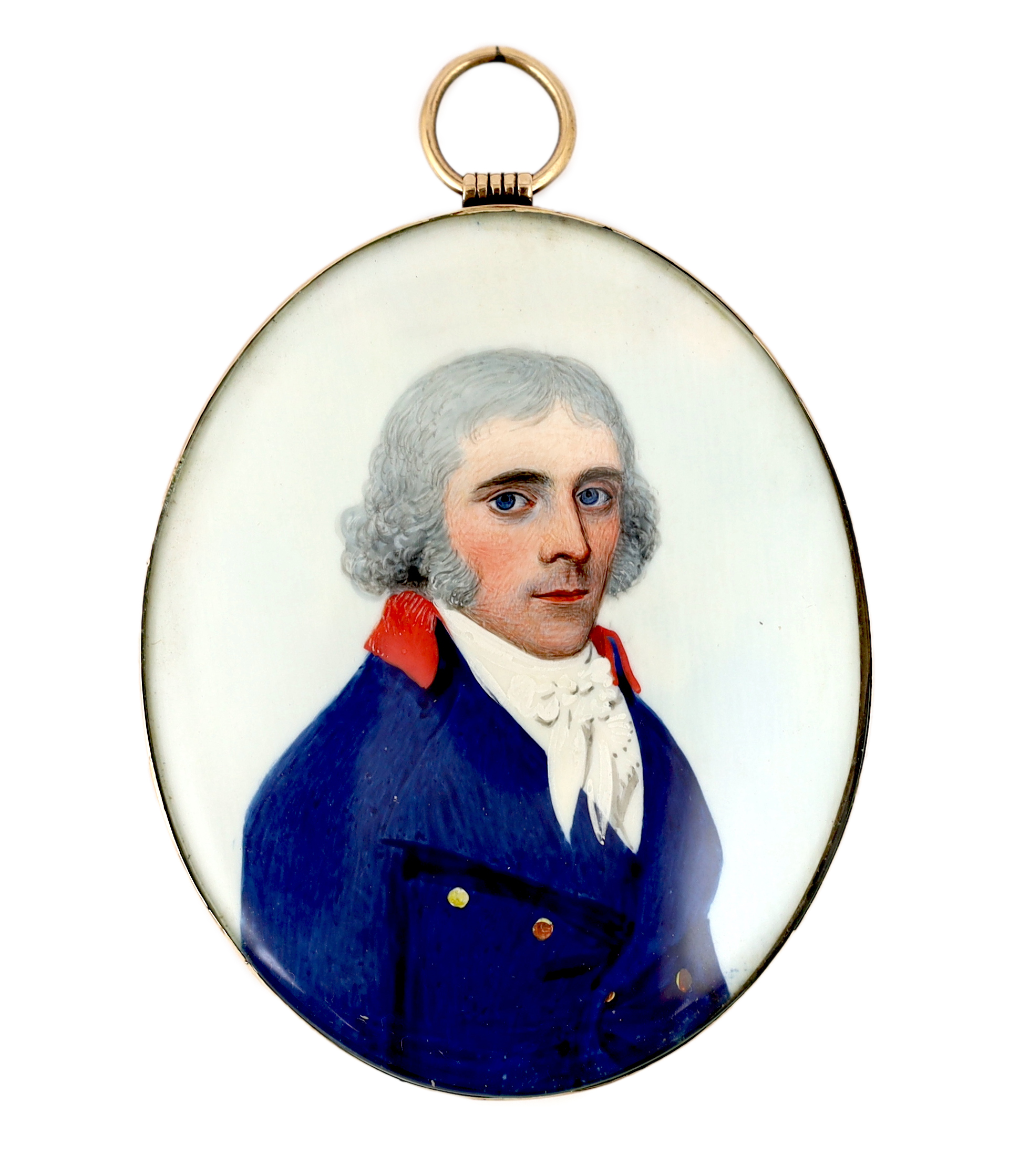 Frederick Buck (Irish, 1771-1840), Portrait miniature of a gentleman, watercolour on ivory, 6.8 x 5.4cm. CITES Submission reference XVH4AMC7